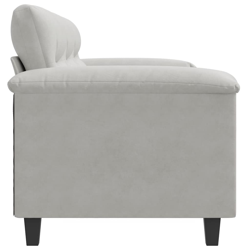 vidaXL 3-Sitzer-Sofa Hellgrau 180 cm Mikrofasergewebe