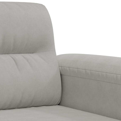 vidaXL 3-Sitzer-Sofa Hellgrau 180 cm Mikrofasergewebe