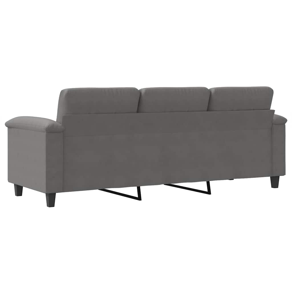 3-Sitzer-Sofa Dunkelgrau 180 cm Mikrofasergewebe