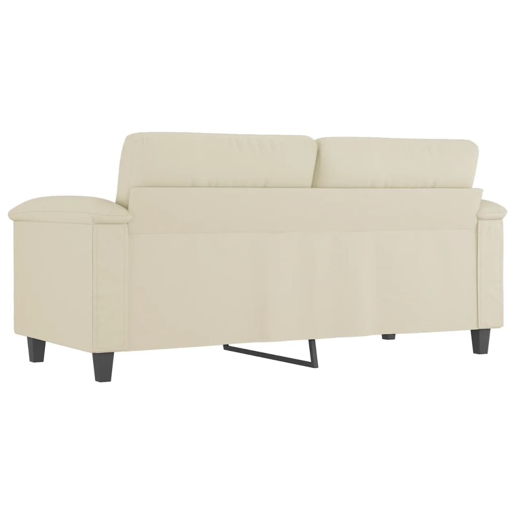 vidaXL 2-Sitzer-Sofa Creme 140 cm Kunstleder