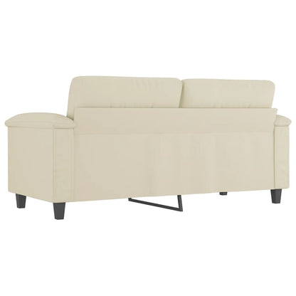 vidaXL 2-Sitzer-Sofa Creme 140 cm Kunstleder