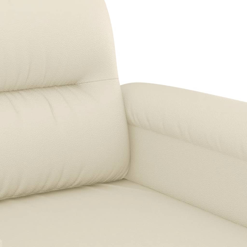 vidaXL 2-Sitzer-Sofa Creme 140 cm Kunstleder