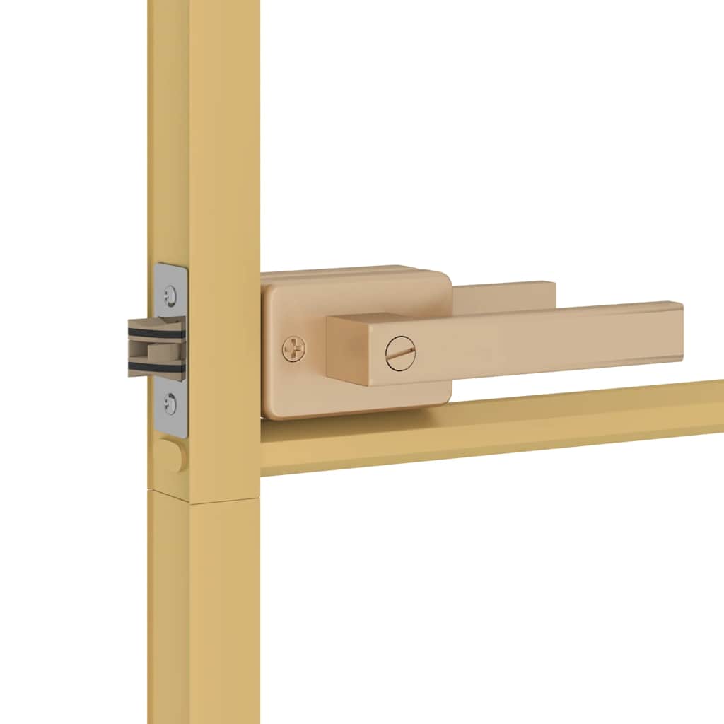 Innentür Schlank Golden 83x201,5 cm Hartglas und Aluminium