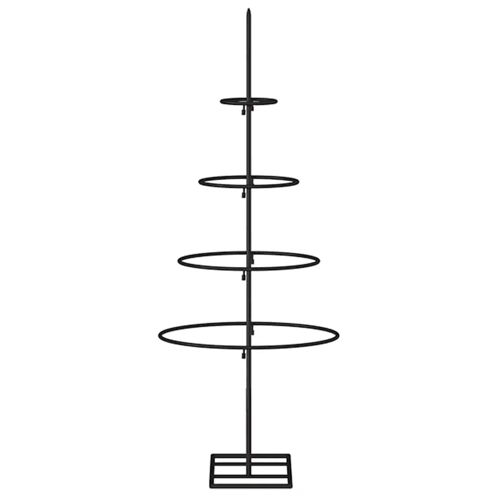 vidaXL Metall-Weihnachtsbaum Deko Schwarz 60 cm