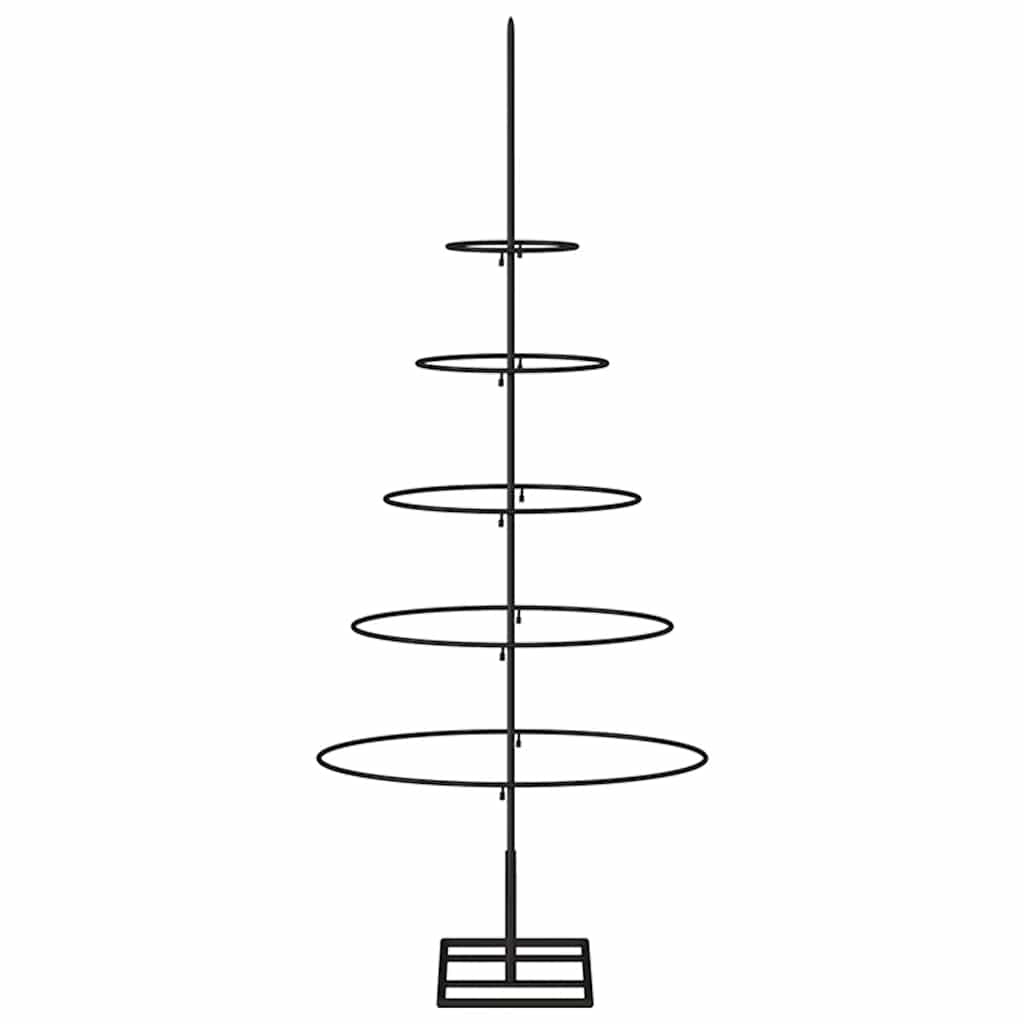 vidaXL Sapin de Noël métallique pour décorations Noir 90 cm