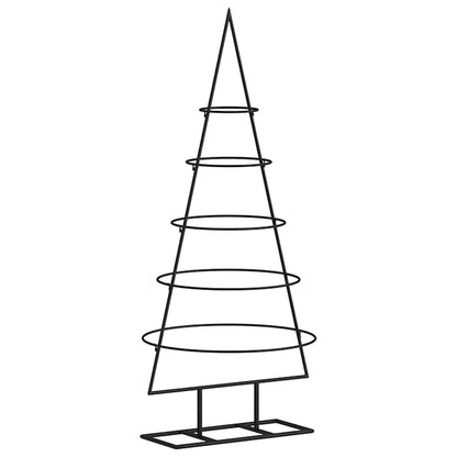 vidaXL Sapin de Noël métallique pour décorations Noir 90 cm