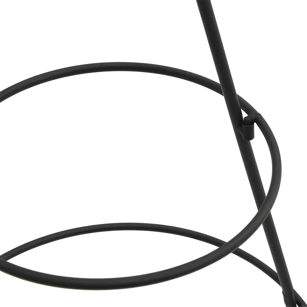 vidaXL Sapin de Noël métallique pour décorations Noir 90 cm