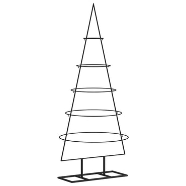 vidaXL Sapin de Noël métallique pour décorations Noir 125 cm