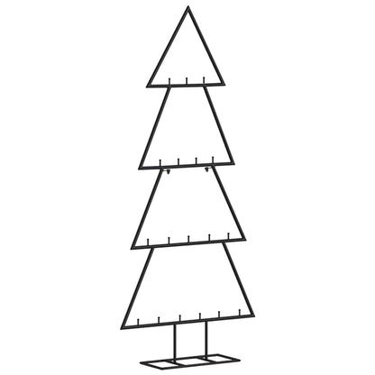 vidaXL Sapin de Noël métallique pour décorations Noir 90 cm