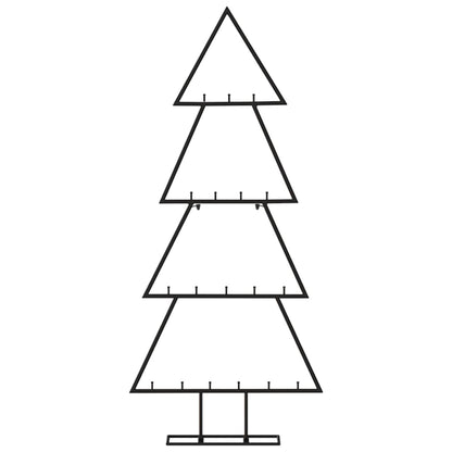 vidaXL Sapin de Noël métallique pour décorations Noir 90 cm