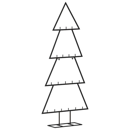 vidaXL Sapin de Noël métallique pour décorations Noir 90 cm