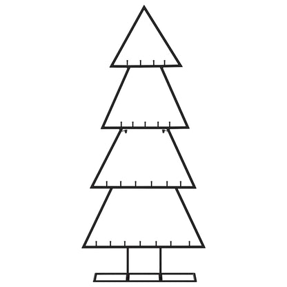 vidaXL Sapin de Noël métallique pour décorations Noir 125 cm