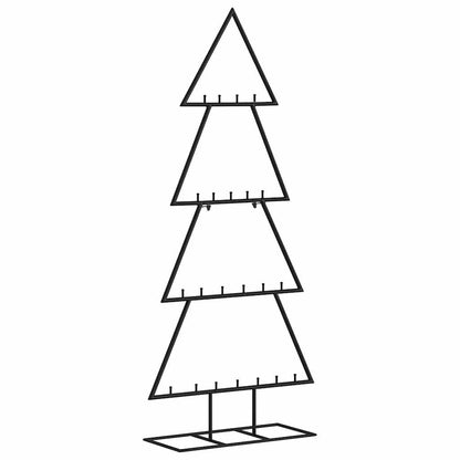 vidaXL Sapin de Noël métallique pour décorations Noir 125 cm