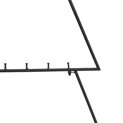vidaXL Sapin de Noël métallique pour décorations Noir 125 cm