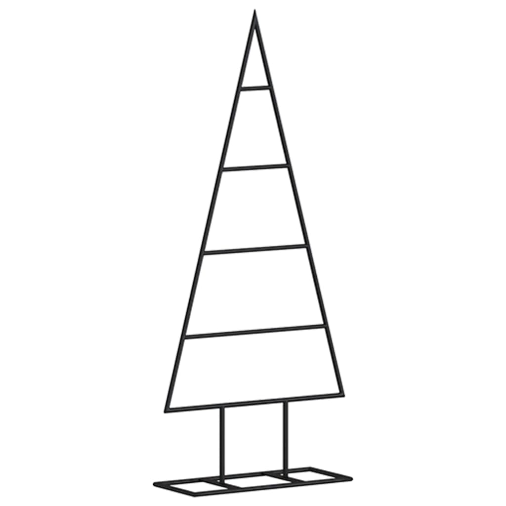 vidaXL Décoration sapin de Noël en métal noir 60 cm