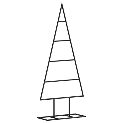 vidaXL Décoration sapin de Noël en métal noir 60 cm