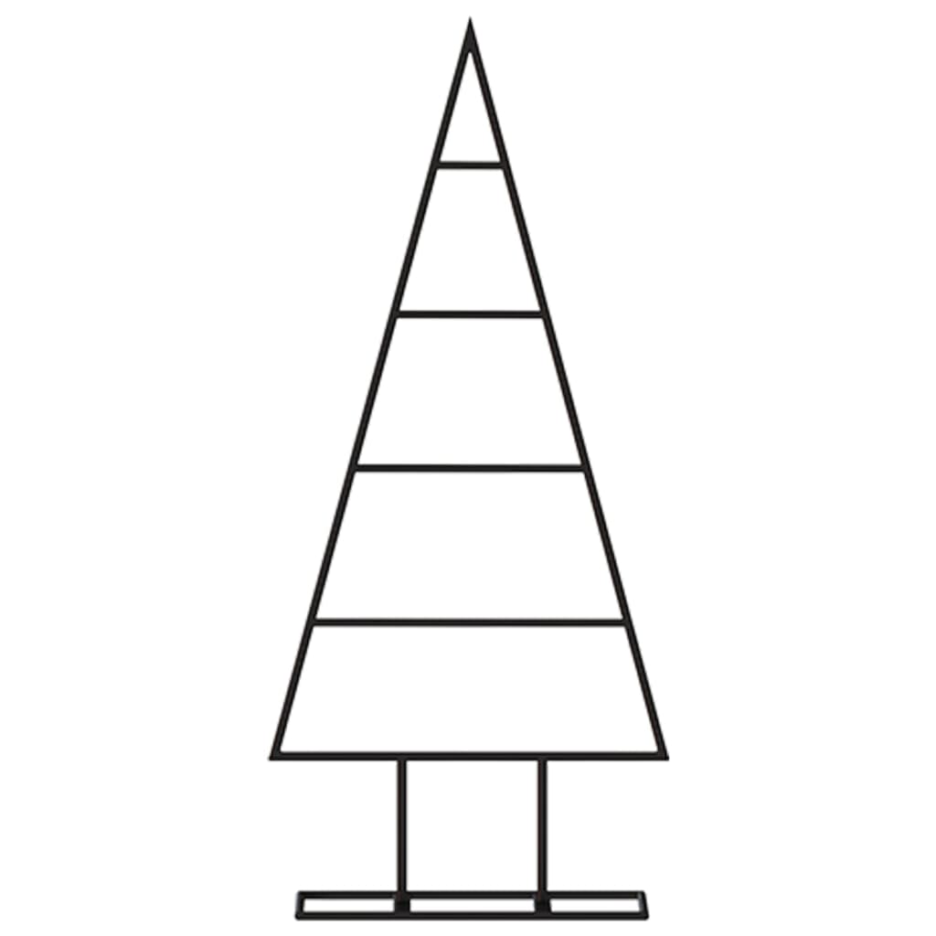 vidaXL Décoration sapin de Noël en métal noir 60 cm