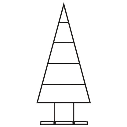 vidaXL Décoration sapin de Noël en métal noir 60 cm