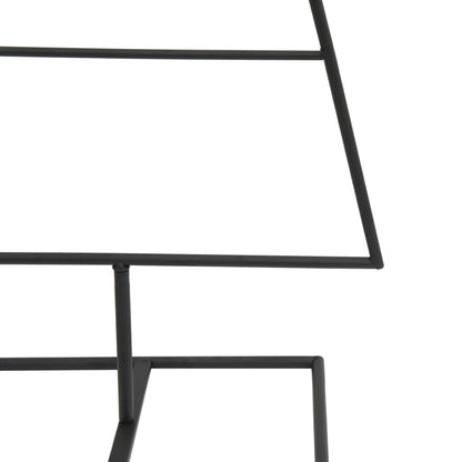 vidaXL Décoration sapin de Noël en métal noir 60 cm