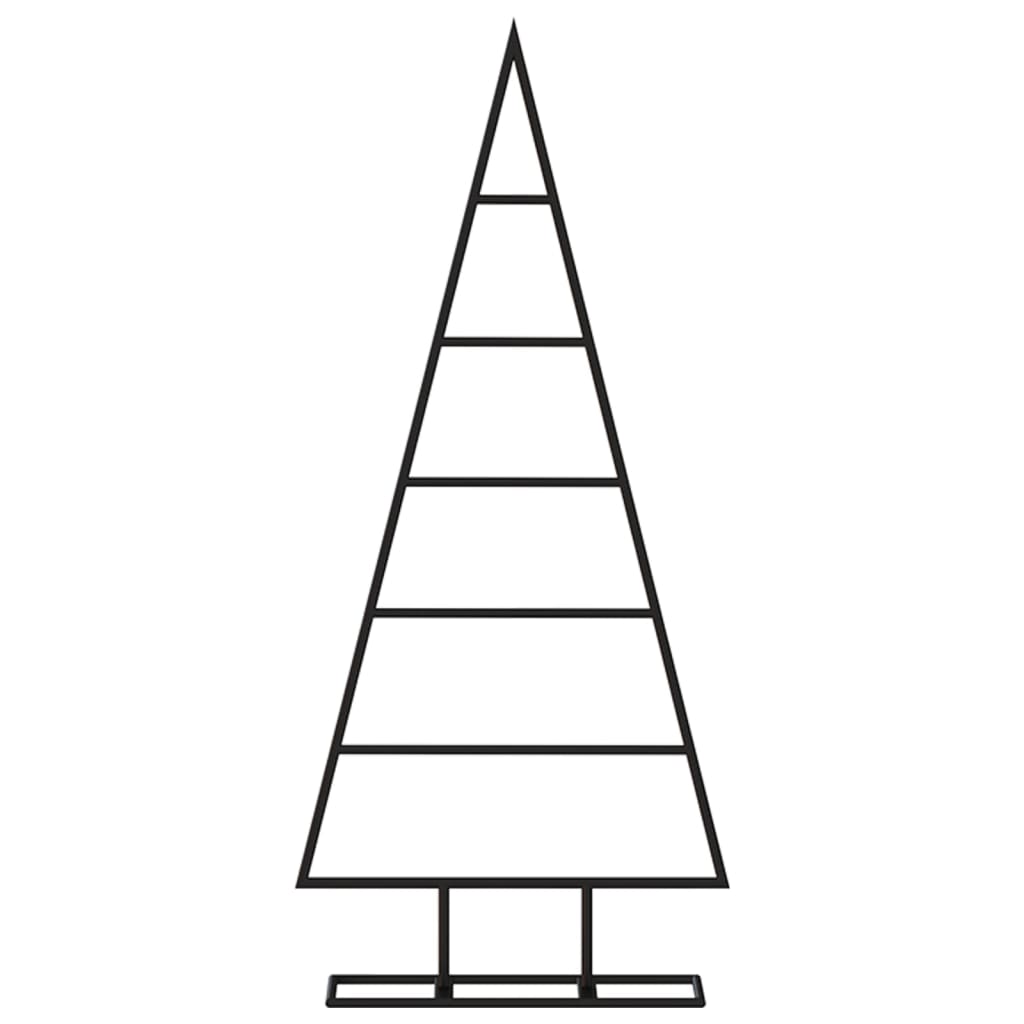 vidaXL Sapin de Noël métallique pour décorations Noir 90 cm