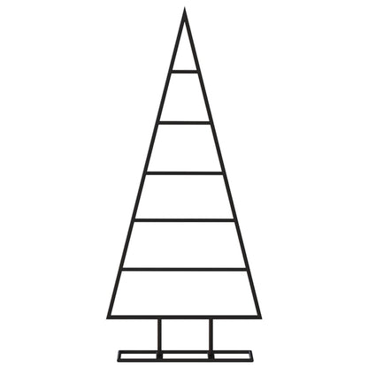 vidaXL Sapin de Noël métallique pour décorations Noir 90 cm