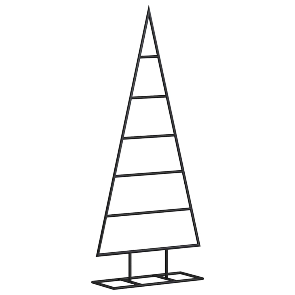 vidaXL Sapin de Noël métallique pour décorations Noir 90 cm