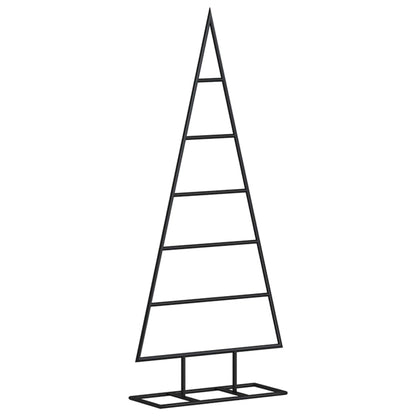 vidaXL Sapin de Noël métallique pour décorations Noir 90 cm