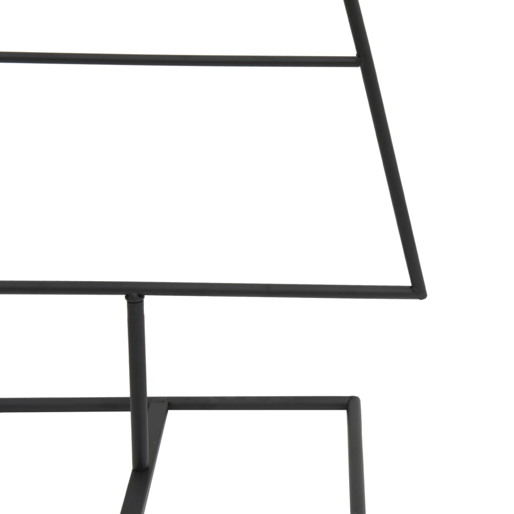 vidaXL Sapin de Noël métallique pour décorations Noir 90 cm