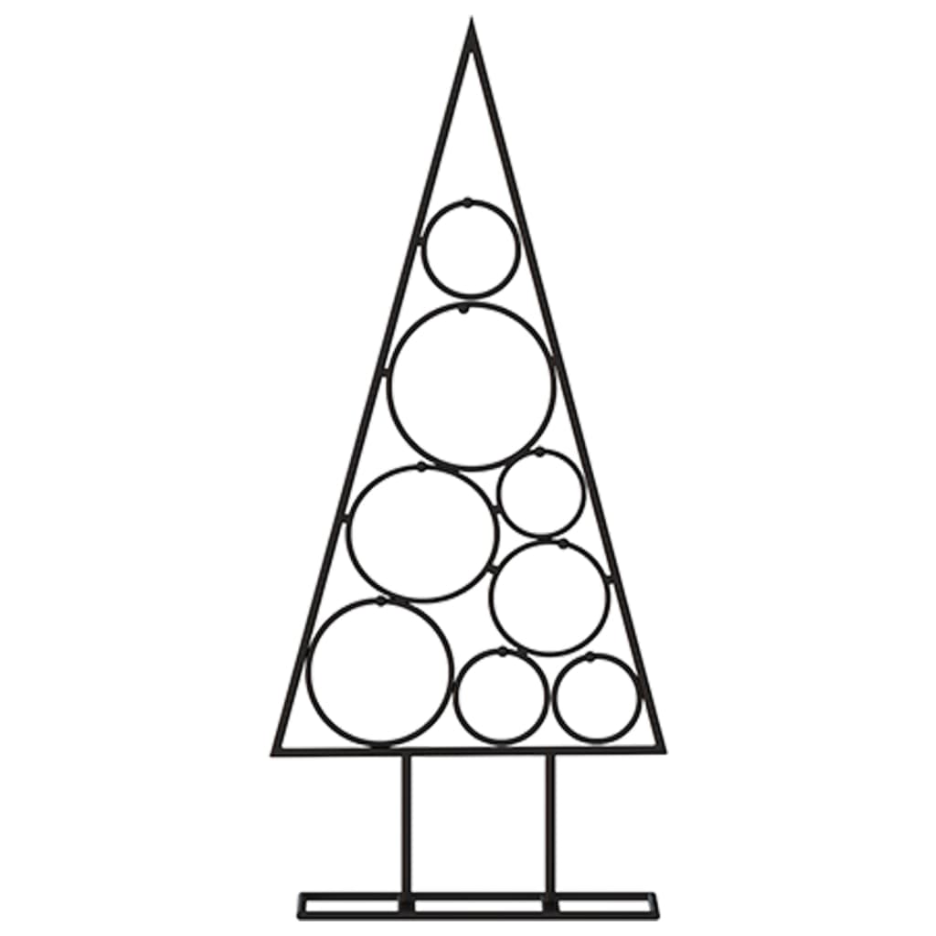 vidaXL Metall-Weihnachtsbaum Deko Schwarz 60 cm