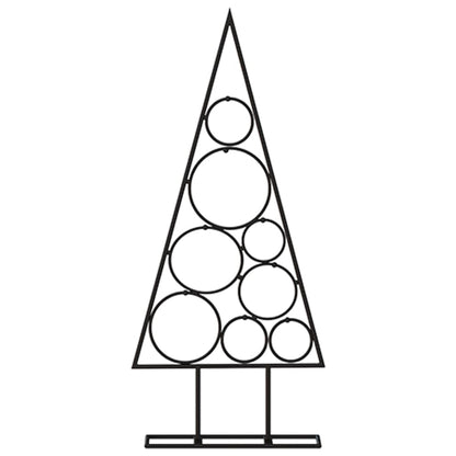 vidaXL Metall-Weihnachtsbaum Deko Schwarz 60 cm