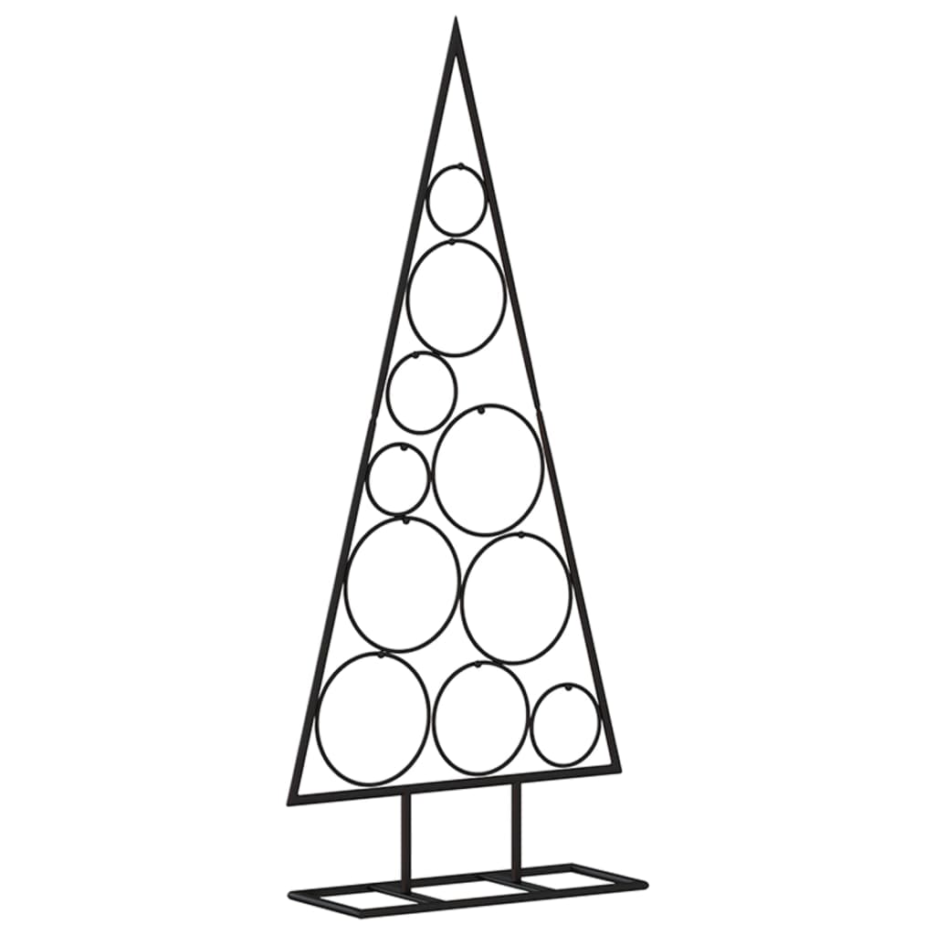 vidaXL Sapin de Noël métallique pour décorations Noir 90 cm