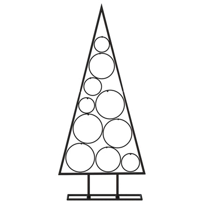 vidaXL Sapin de Noël métallique pour décorations Noir 90 cm