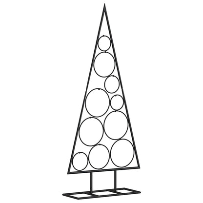 vidaXL Sapin de Noël métallique pour décorations Noir 90 cm