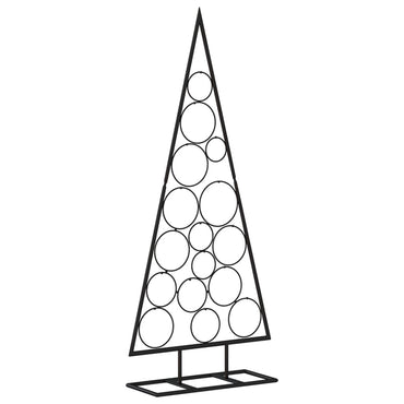 vidaXL Sapin de Noël métallique pour décorations Noir 125 cm