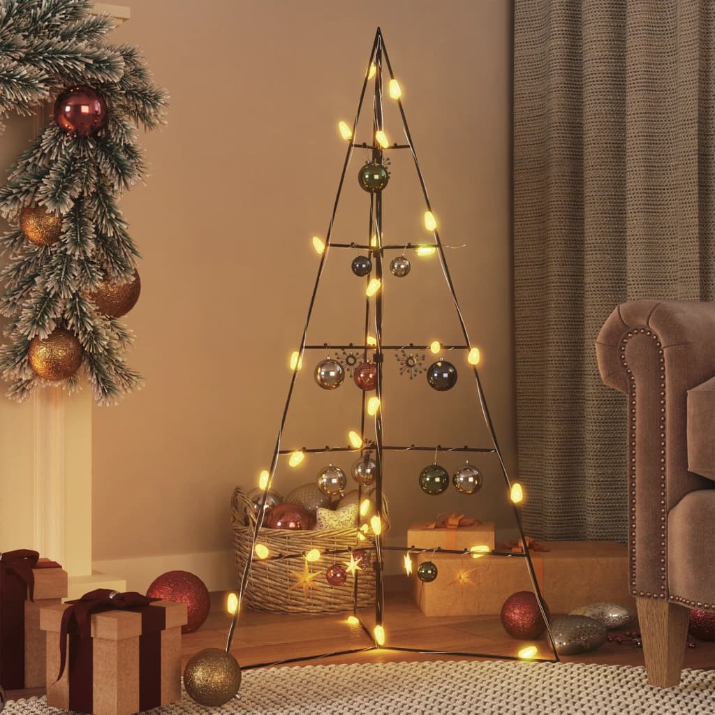 vidaXL Metall-Weihnachtsbaum für Dekorationen Schwarz 100 cm
