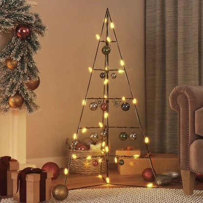 vidaXL Metall-Weihnachtsbaum für Dekorationen Schwarz 100 cm