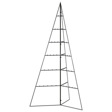vidaXL Metall-Weihnachtsbaum für Dekorationen Schwarz 140 cm