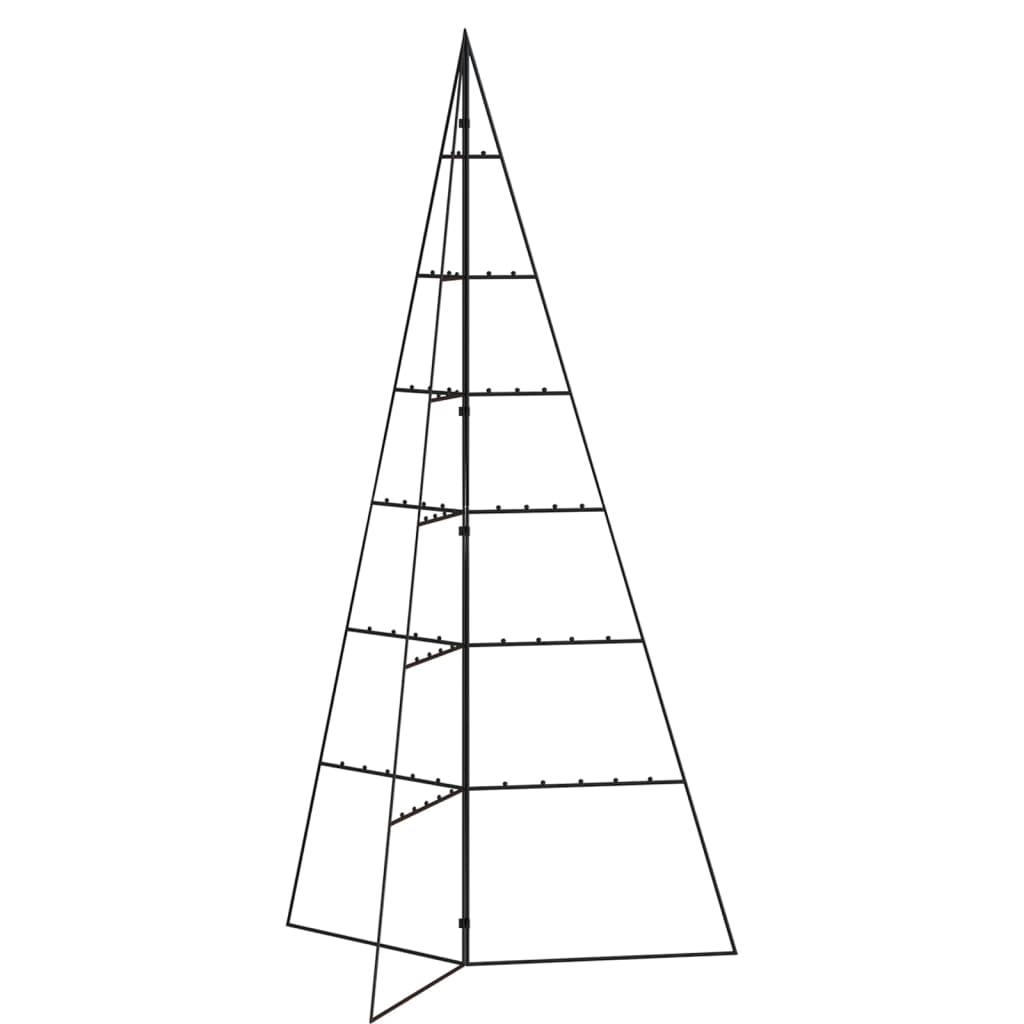 vidaXL Metall-Weihnachtsbaum für Dekorationen Schwarz 140 cm