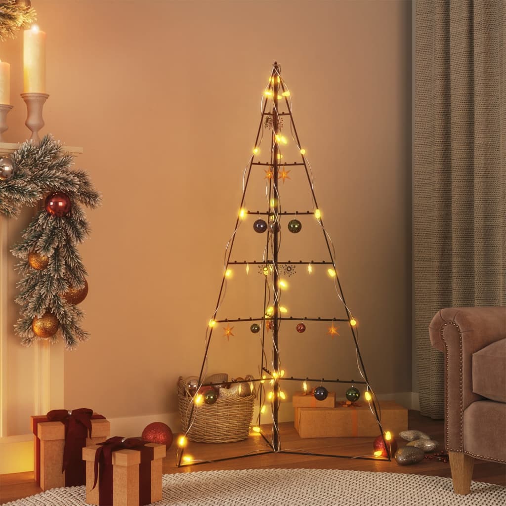 vidaXL Metall-Weihnachtsbaum für Dekorationen Schwarz 140 cm