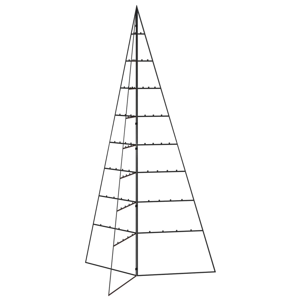 vidaXL Metall-Weihnachtsbaum für Dekorationen Schwarz 180 cm
