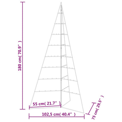 vidaXL Metall-Weihnachtsbaum für Dekorationen Schwarz 180 cm