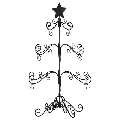 vidaXL Metall-Weihnachtsbaum für Dekorationen Schwarz 90 cm