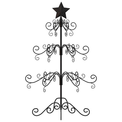 vidaXL Metall-Weihnachtsbaum für Dekorationen Schwarz 90 cm