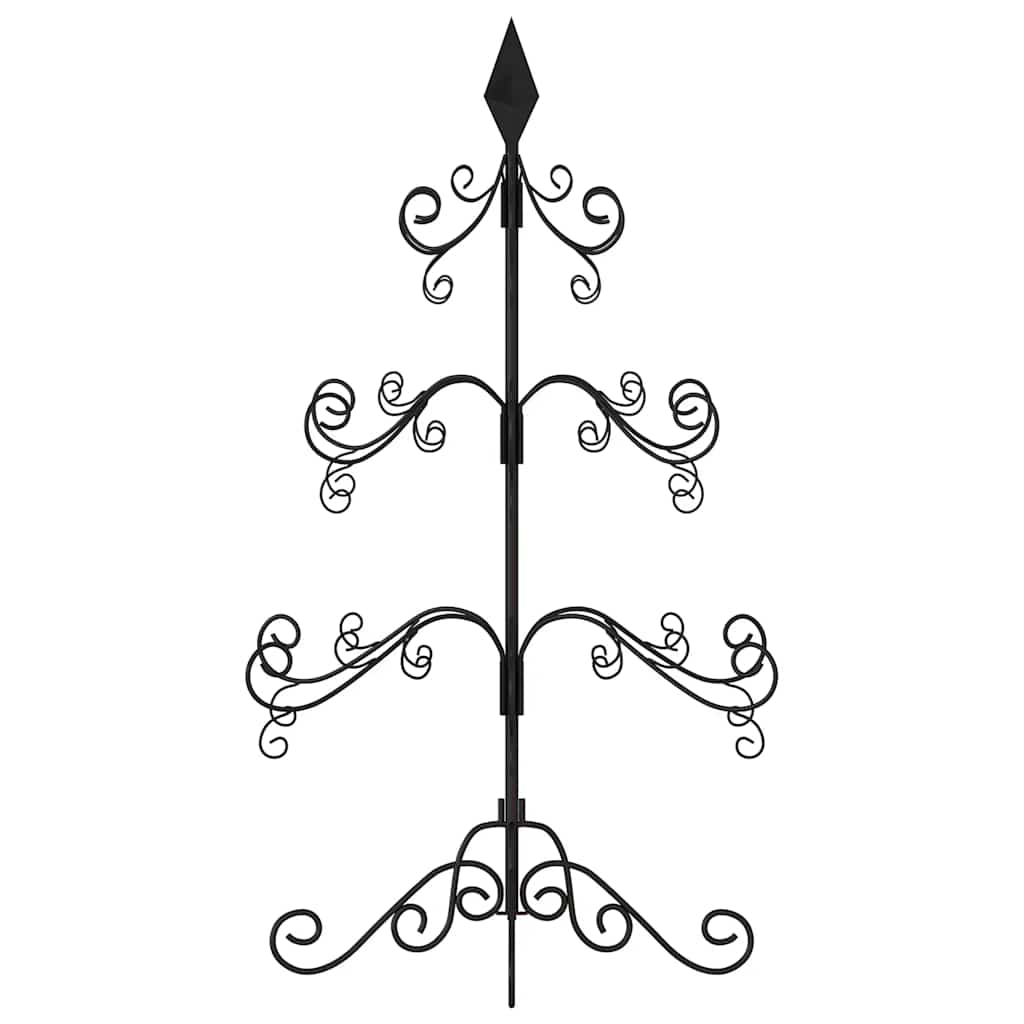 vidaXL Metall-Weihnachtsbaum für Dekorationen Schwarz 90 cm