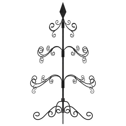 vidaXL Metall-Weihnachtsbaum für Dekorationen Schwarz 90 cm