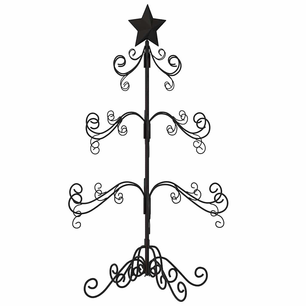 vidaXL Metall-Weihnachtsbaum für Dekorationen Schwarz 90 cm