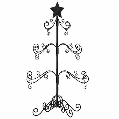 vidaXL Metall-Weihnachtsbaum für Dekorationen Schwarz 90 cm