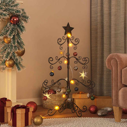 vidaXL Metall-Weihnachtsbaum für Dekorationen Schwarz 90 cm