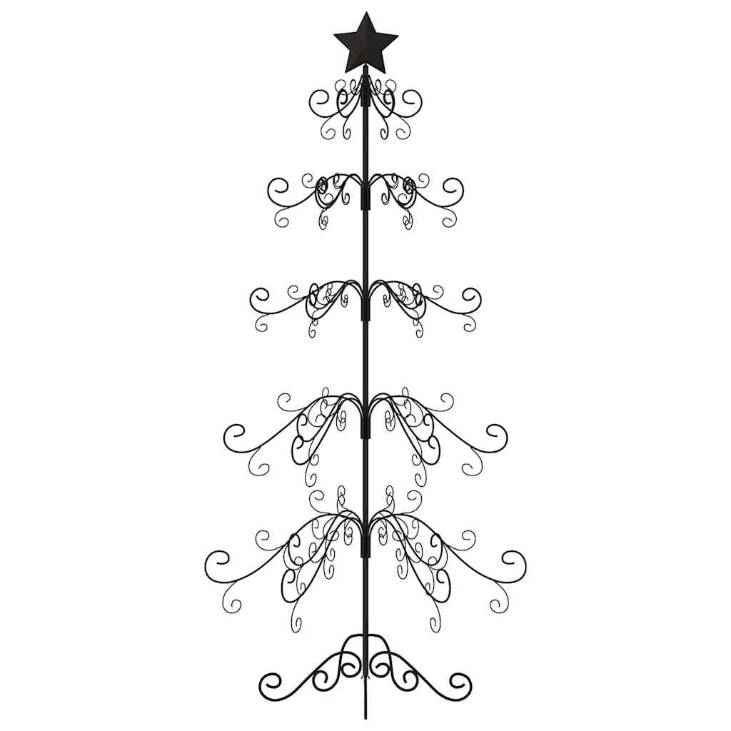 vidaXL Metall-Weihnachtsbaum für Dekorationen Schwarz 150 cm