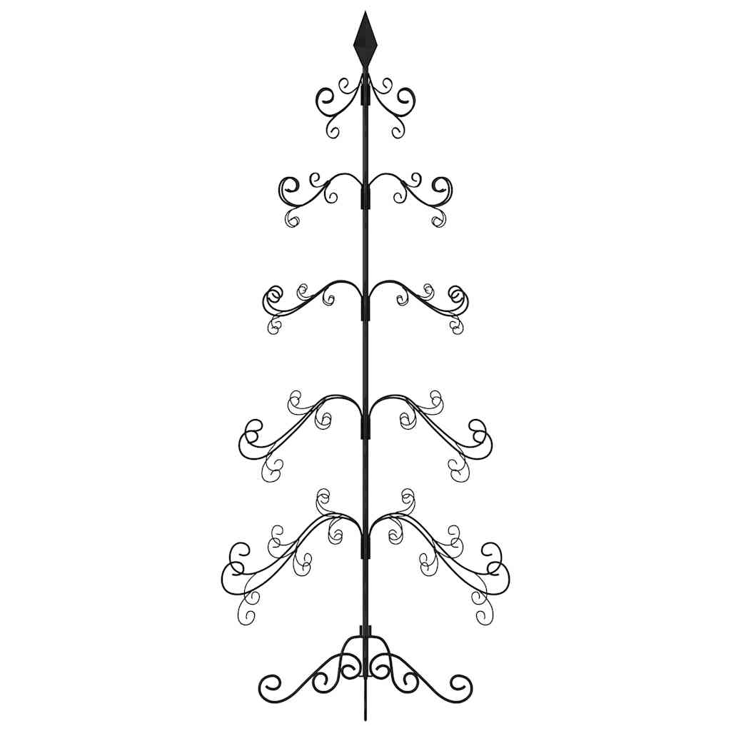 vidaXL Metall-Weihnachtsbaum für Dekorationen Schwarz 150 cm
